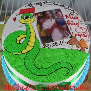 Hướng dẫn cách làm bánh sinh nhật hình con rắn đẹp với nguyên liệu đơn giản